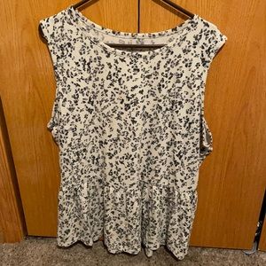 Lane Bryant Dropped Peplum Waist Tank Sz 18/20 2x